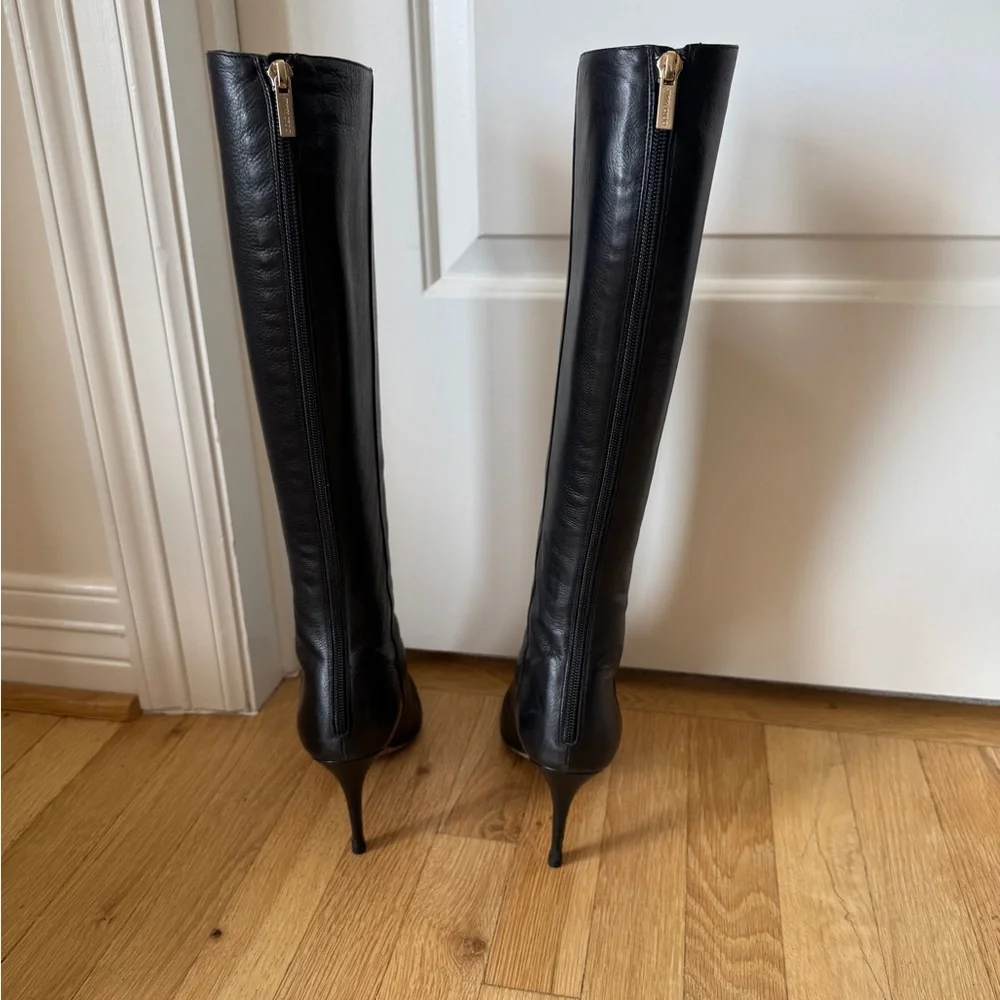 Jimmy Choo Tall Black Leather Over-the-Knee Boots
